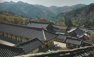 韓国のお寺は山の中腹にある場合が多い