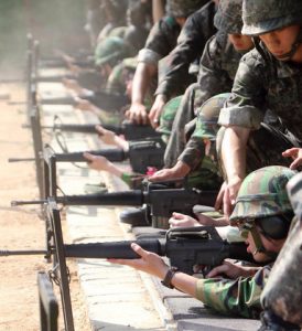 動員訓練では射撃の腕を取り戻すことに主眼が置かれる